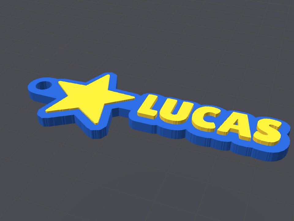 Star + name keychain